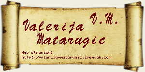 Valerija Matarugić vizit kartica